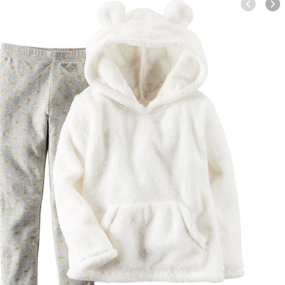 white fur hoodie